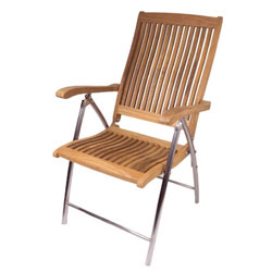 SeaTeak Windrift Folding 6-Position Deck Chair