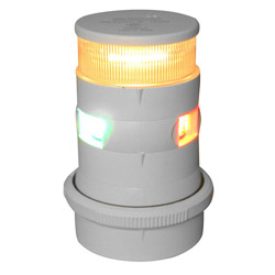 Aqua Signal Series 34 LED Tri-Color Navigation / Anchor Light - White