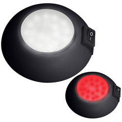 Advanced LED Plastic Dome Light - Warm White / Red Black