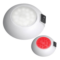 Advanced LED Plastic Dome Light - Warm White / Red White