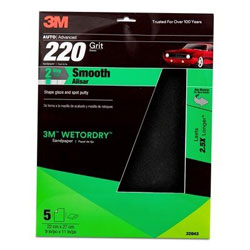3M Marine Imperial Wet or Dry Sandpaper Sheets - 220 Grit
