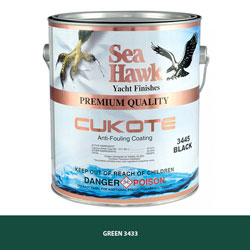 Sea Hawk Cukote Antifouling Bottom Paint - Green Gallon