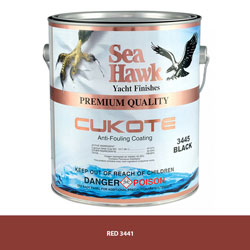 Sea Hawk Cukote Antifouling Bottom Paint - Red Gallon