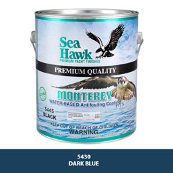 Sea Hawk Monterey Water Based Antifouling Bottom Paint - Dark Blue Gallon