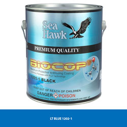 Sea Hawk Biocop TF Dual Biocide Antifouling Bottom Paint - Light Blue Gallon