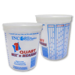 1-Pint Encore Plastics 41017 Mix N Measure Plastic Container