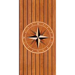 NautikFlor Compass Rose Flooring - Cherry with Black Joints