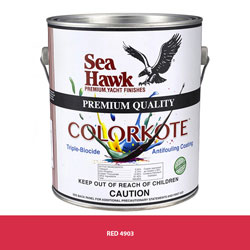 Sea Hawk ColorKote Vibrant Antifouling Bottom Paint - Gallon, Red