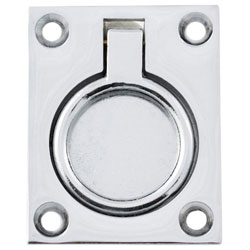 Whitecap Flush Pull Ring - Chrome Plated Brass - 1-1/2