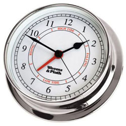 Weems & Plath Endurance 125 Time & Tide Clock - Chrome