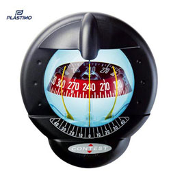 Plastimo Contest 101 Compass - Vertical Bulkhead - Black/Red