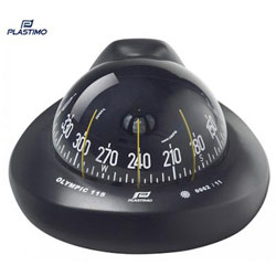 Plastimo Olympic 115 Compass - Inclined Flush Mount - Con Card - Black/Black