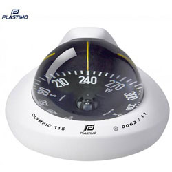 Plastimo Olympic 115 Compass - Inclined Flush Mount - Con Card - White/Black
