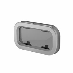 Lewmar Standard Rectangular Size 0 Opening Portlight - Smoke Lens (393020200)