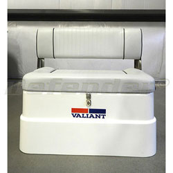 Mercury Folding Bench Seat w/White Fiberglass Base