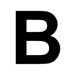 Bernard Vinyl Letters & Numbers - Letter B / Black