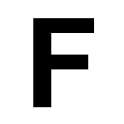 The Letter Company Iron-on Letters and Numbers - Letter: F  - 3"  Black
