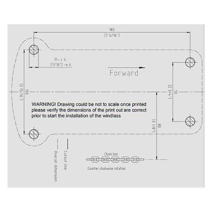 Lofrans Royal Horizontal Manual Windlass - 5/16 Inch PC