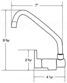 Scandvik Compact Fold-Down Faucet with Single-Lever Control