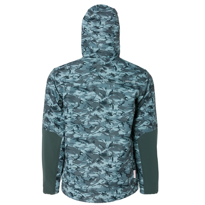 Grundens Bulkhead Tech Fleece Jacket - Medium Refraction Camo Dark Slate
