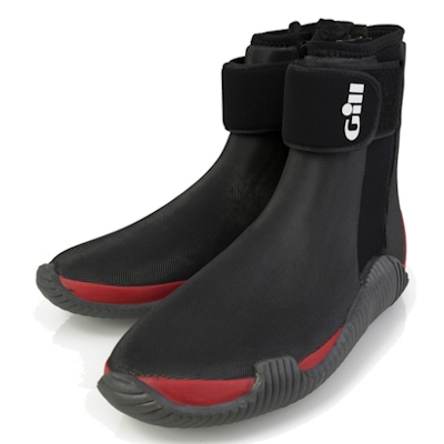 Gill Aero Side Zip Boot - Black / Red, Size 7-1/2 / 8