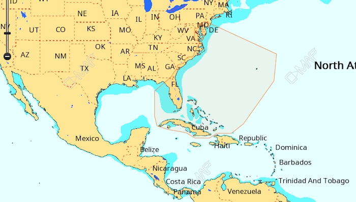C-MAP 4D MAX+ Electronic Chart Chesapeake Bay to Cuba