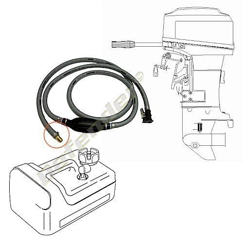 Moeller Honda Fuel Line to Tank Connector Fitting