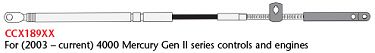 Teleflex / SeaStar Xtreme Mercury Gen II Control Cable - 10 Feet