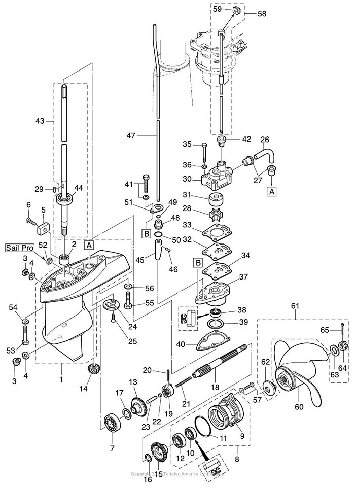 Tohatsu / Nissan OEM Outboard Motor Water Pump Repair Kit (369873222M)