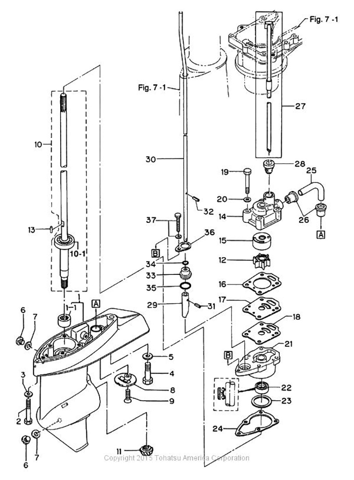 Tohatsu / Nissan OEM Outboard Motor Water Pump Impeller (369650211M)