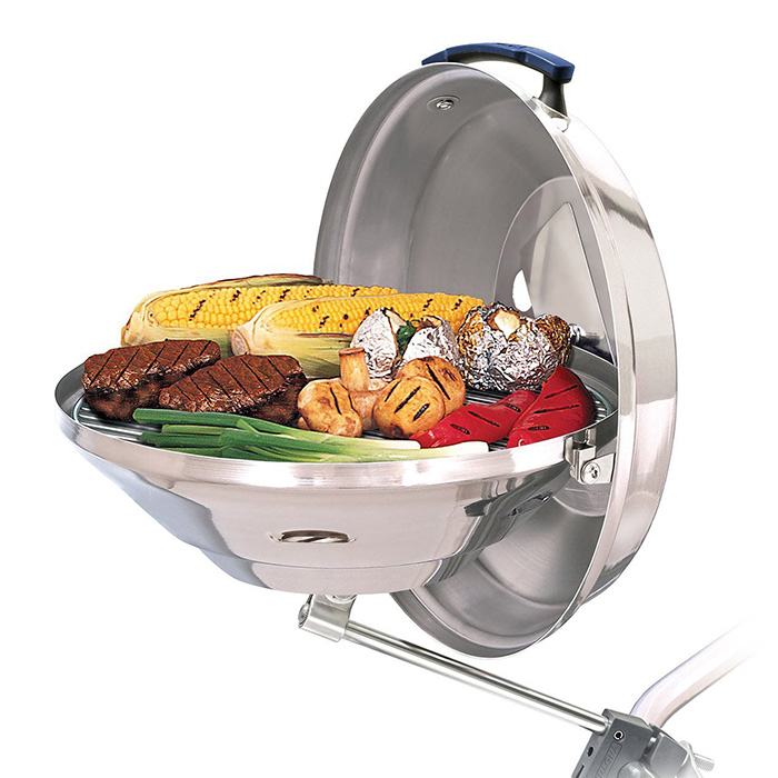 Magma Marine Kettle Propane Gas BBQ Grill, Original Size Defender Marine