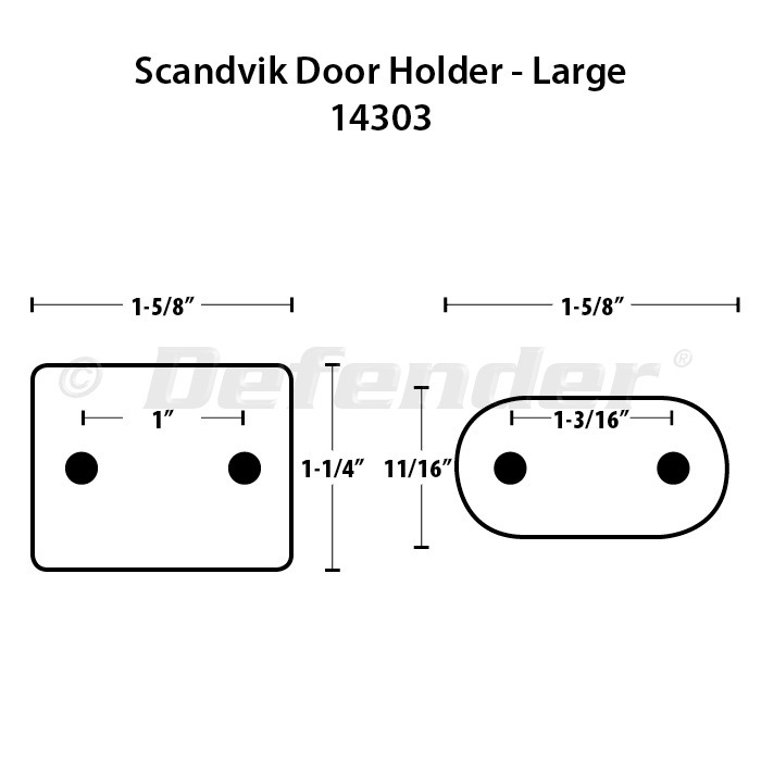 Scandvik 10008 Stainless Steel Door/Hatch Holder