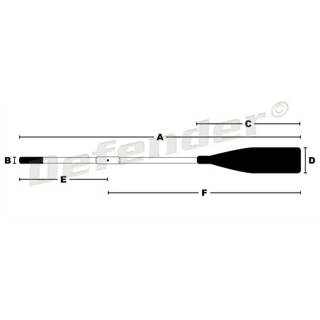 Achilles Replacement Jointed Aluminum Oars (DC634)