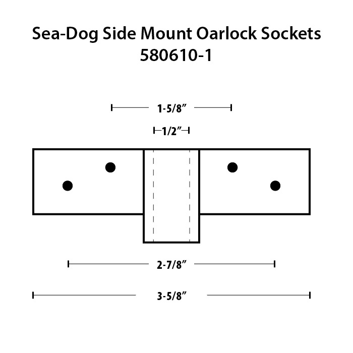 Sea-Dog Side Mount Oarlock Sockets