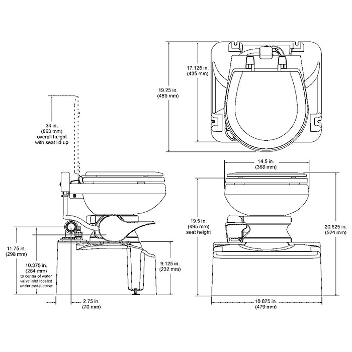 Dometic 711-M28 All-In-One Toilet System
