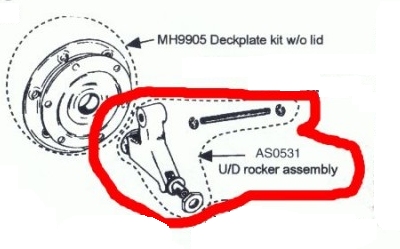 Whale Pump Pump Rocker Arm Assembly
