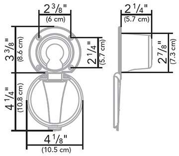 Ambassador Marine Plastic Lid/Cup Recessed Shower Kit with No Hook Small White Sprayer and 10-Feet White Rubber Hose