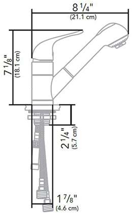 Ambassador Marine Stasis Small Pull-Out Galley Faucet
