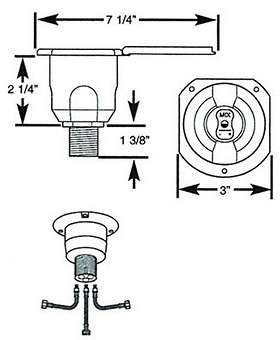 Scandvik Stainless Steel Recessed Shower Mixer (12134)