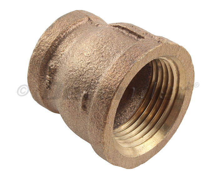 Bronze Pipe Reducer / Adapter Coupler - 1-1/2