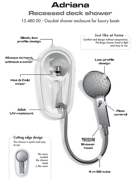 Osculati Adriana Recessed Shower with Mixer