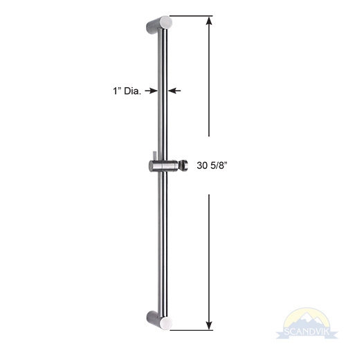 Scandvik Stainless Steel Shower Rail with Sprayer and Hose