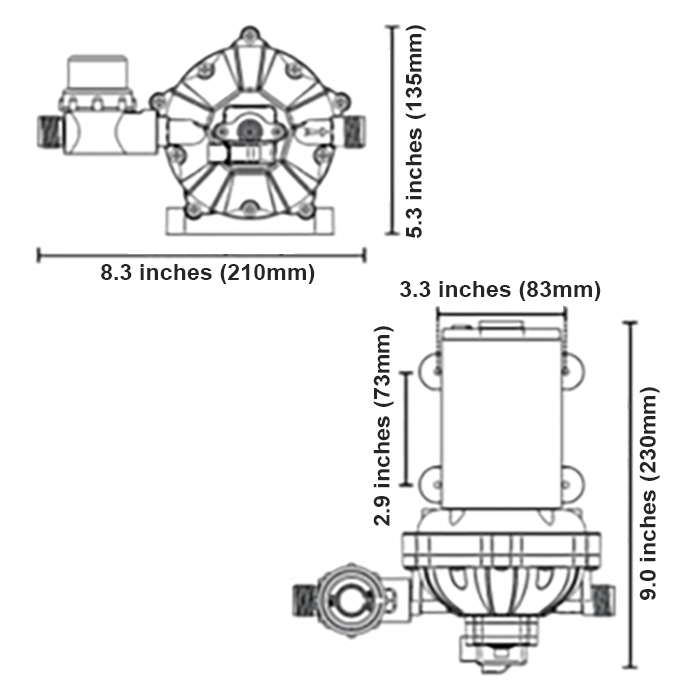 Whale High Pressure Washdown Pump - Elite Kit - 4.5 GPM 12V