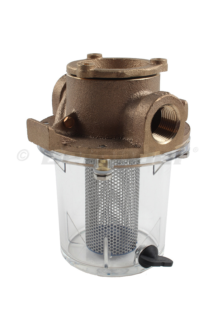 Groco ARG-755-SBC Raw Water Strainer with Brass Cap