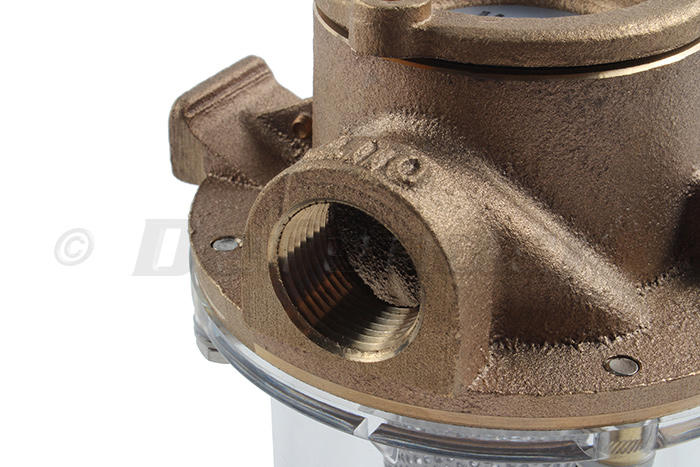 Groco Arg 755 Sbc Raw Water Strainer With Brass Cap Defender Marine