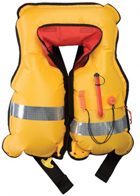 Revere ComfortMax Inflatable PFD / Life Jacket with Harness - Navy Blue