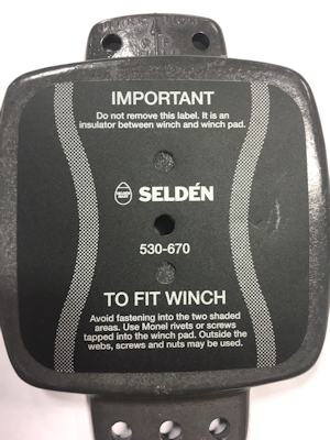 Seldén 5° Winch Pad with Insulating Sheet - 140mm