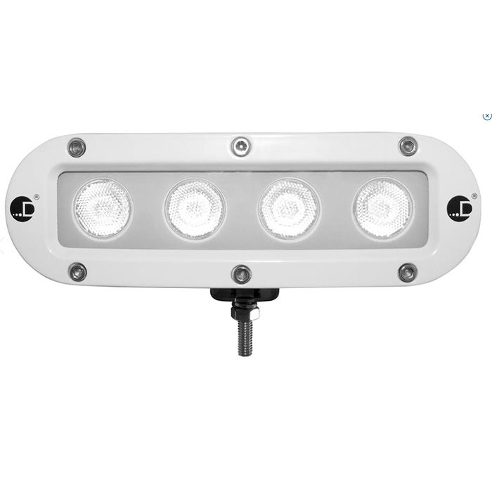 Dr. LED Kevin X4 LED Spreader / Deck Light - White Aluminum
