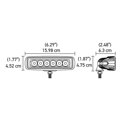 Hella marine ValueFit 6-LED Mini Light Bar - Black