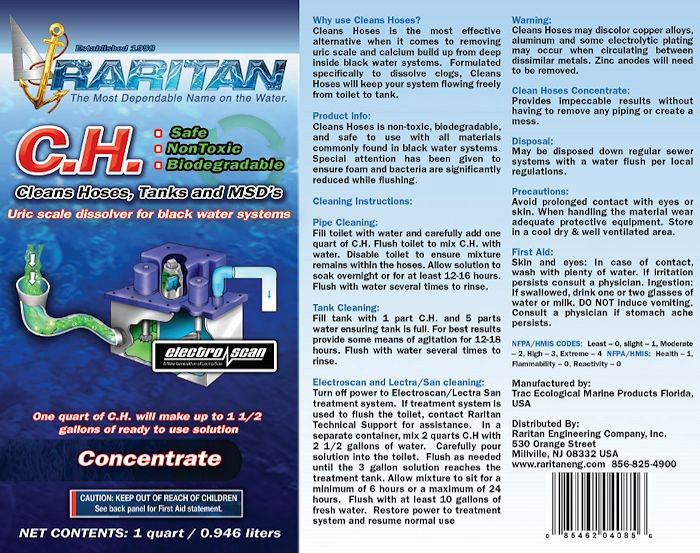 Raritan C.H. Cleans Hoses (1PCHGAL)